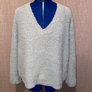 Women’s light sage green fuzzy sweater, Size L